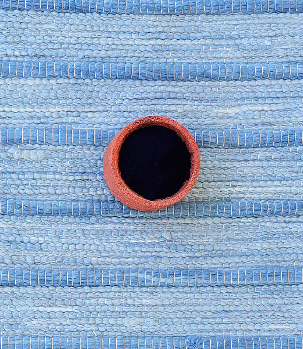 plant died organic cotton yoga mat Bennd Indigo Ayurvedic Yoga Mat