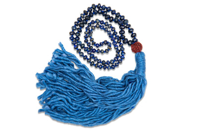 Lapis + Indigo Mala Necklace